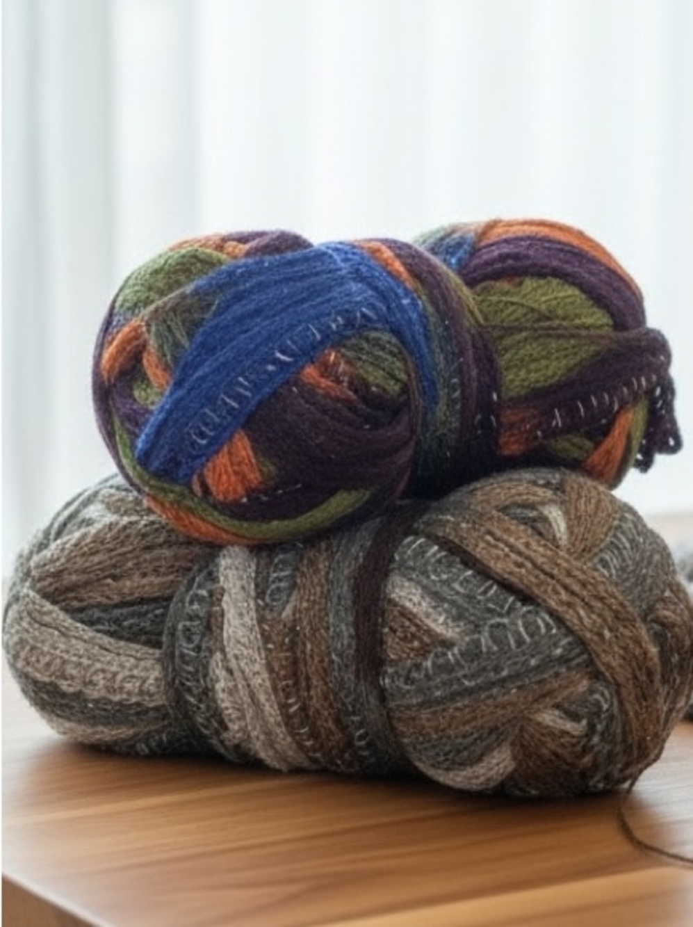 Red Heart Boutique Sashay Yarn 2 partial Multicolor & Neutral Bundles